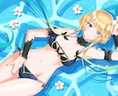 ソーシャルゲームのSSRのような一枚絵を描きます キャラクターを際立たせる構図と色彩 イメージ5