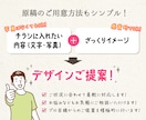 プロが丁寧に作る高品質チラシを短納期で届けます 広告歴20年デザイナーが担当！印刷物なら何でも対応可能です。 イメージ7