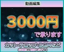 格安　3000円で動画編集します 格安でハイクオリティな動画を制作致します イメージ1