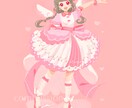 線画なし！女の子等身イラスト描きます ロリータ、ゴシック等可愛い服をきた女の子の衣装デザインも！ イメージ6