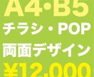 A5/B6サイズ両面。見やすいチラシ作ります 両面のチラシ・POPなどのレイアウトデザイン＋簡易イラスト イメージ1
