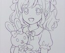 コピックでふんわり可愛い女の子を描きます 手描きの温かさを大切に仕上げるアナログ作品です イメージ2