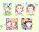 プレゼントにぜひ♪やさしい似顔絵お描きします 贈る人も贈られる人も笑顔になれるパステルタッチです(^^) イメージ3