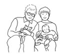 写真を元にシンプルおしゃれなイラスト描きます シンプルなラインアートの似顔絵・アイコン・プレゼントに イメージ8