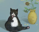 ペットの似顔絵、お好みのイラスト描きます 花と猫のマッチしたイラストはいかがですか？ イメージ9