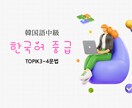 韓国人講師が中級者向け文法や応用会話レッスンします TOPIK3~4級の文法、応用会話レッスンです。 イメージ1