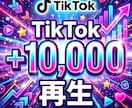 ティックトックTikTok再生数＋1万回増やします ティックトック/TikTok/再生回数/振分けoK イメージ1
