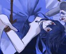 歌ってみた･配信･動画用のサムネイル制作いたします ダーク･病み系を基調とした雰囲気を得意としています イメージ1