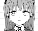 顔が良い女の子のモノクロアイコン描きます 正統派な"顔が良い"キャラクターを描けます！ イメージ4