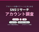 SNSの競合アカウントを調査して一覧化します Instagram・Xのアカウントを調べてシートにまとめます イメージ1