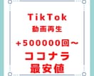 TikTokの再生回数50万回以上増やします 10個まで振り分け可能です！最速で対応します。 イメージ1