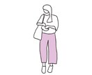 POPでシンプルな線画イラストをご提供いたします SNSアイコン・グッズなど、用途に合わせたオリジナルイラスト イメージ4