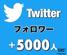 Twitterフォロワー「5000人」増やします 【最短即日完了】保証あり｜早期納品｜最大5万人 イメージ1