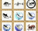 墨で描くおしゃれで和風なイラストロゴを制作します かすれ・飛沫表現で躍動感のある和風ロゴ商品ラベル・アイコン イメージ6