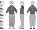 オリジナルキャラの三面図や立ち絵などを制作致します IRIAMやTRPGなど様々な用途に使える立ち絵制作します！ イメージ4