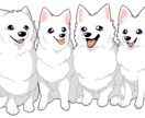 愛犬、愛猫、あらゆる動物家族の似顔絵描きます 可愛い家族を精一杯かわいく、かっこよく、描かせて頂きます！ イメージ1