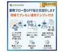 業務フロー型GPT指示文設計します 現場でブレない運用テンプレ付き イメージ1