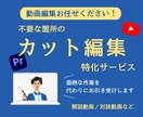 YouTubeなど動画編集｜カット作業を代行します 【30分まで3,000円】ジェットカットもOK！ イメージ2