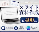 迅速にスライド資料を作成します 見やすく分かりやすい資料をお届けいたします！ イメージ1