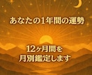 あなたの1年(12ヶ月)を月別にリーディングします 1年間の運勢を詳しく知りたい方はコチラ！丁寧な鑑定！ イメージ1