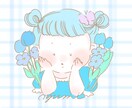 可愛い女の子アイコンをお描きます ほんわか、可愛い、ゆるふわ女の子イラスト イメージ2