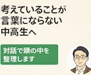 何を考えているか分からないを言葉にします 中高生向け・言語化と自己理解の90分サポート イメージ1