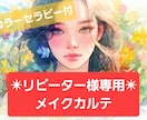 リピーター専用★メイクカルテ&カラーセラピーします カラーセラピー&アフターフォロー付メイク法&メイク商品お伝え イメージ1