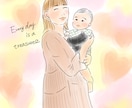 期間限定価格✧︎ゆるふわ似顔絵描いてます 記念日や行事に♡ほんわか似顔絵＆おしゃれ線画を限定価格で⭐︎ イメージ7