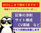 小規模特化サイトでアフィリエイト/最新戦略教えます ブログサイト添削＆改善案│モニター価格：5000円 イメージ2
