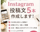 個人店のInstagram投稿文を5本作ります SNSが苦手でも大丈夫！投稿内容から一緒に考えます☆ イメージ1