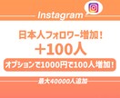 最安値でインスタ日本人フォロワー100人増やします ココナラ再安値、100人追加1000円、最大一万人 イメージ1