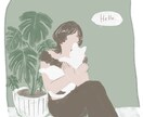 抽象的なかわいいイラスト描きます オリジナルのSNSアイコン、気分が上がる壁紙に イメージ1