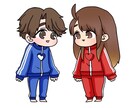 最短即日納品◎ちびキャライラストをお作りします 似顔絵OK！アイコンやプレゼントにぴったりのライト版です イメージ4