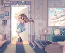 商業利用OK！背景メインのイラスト作成いたします 情緒あふれる背景×愛らしいキャラであなたの世界観を再現！ イメージ1