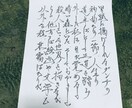 手書きの文章作成します 流れる様なペンさばき流れ走らせ畝ります イメージ2