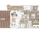 家具付⭐︎マンションの手描き風間取り図、作成します 家具や寝具、床材など再現します イメージ9