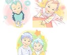 お子様似顔絵、SNSアイコン描きます パステルな色合いの似顔絵、アイコンイラストです イメージ2