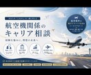 航空業界経験者が航空会社・整備系の転職相談乗ります 航空整備の現場経験者が、応募書類や面接対策をサポートします イメージ1