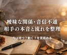曖昧な関係・音信不通｜本気度と流れを視ます 本気か迷いか、今後の流れを整理します イメージ1