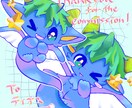 夢可愛くポップなマスコットキャラ描きます 即納品！商用可！修正無制限！アイコンや記念絵、サムネイルに！ イメージ8