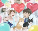 大切な記念日に！似顔絵をお描きします ウェディングや誕生日などの思い出をイラストにしませんか？ イメージ2