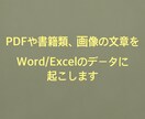 文字入力、データ入力を行います 文章やアンケートデータをWordやExcelに入力します。 イメージ1