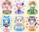 キラキラでかわいいミニキャラを描きます 商用利用可！オリジナルグッズやアイコンにおすすめ！ イメージ4