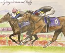 競走馬の水彩画を描きます あなたの好きな競走馬、応援している競走馬の水彩画を描きます。 イメージ2
