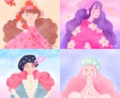ふんわり抽象的なかわいいイラストを描きます SNS／ブログ／プロフィール用似顔絵アイコンイラスト イメージ4