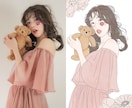 高画質 そっくり可愛い似顔絵イラスト作成します 400dpi高解像度　修正数無制限 イメージ3