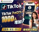 格安でTikTok フォロワー増やします ★TikTok★フォロワー1000人増加★格安対応★ イメージ1
