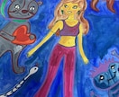 海や動物、女の子をテーマに描いています 恋するピュアな気持ちをマーメイドや動物に託して描いています。 イメージ4