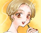 ばっちりメイクの女の子のアイコン描きます SNS用スクエアアイコン。髪型メイク指定OK！ イメージ3
