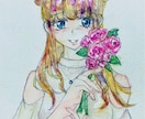 水彩画で一枚絵を描きます 創作キャラお描きします（原画、データ付） イメージ2